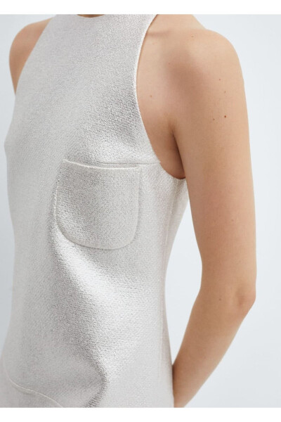 Foiled Short Dress - 6