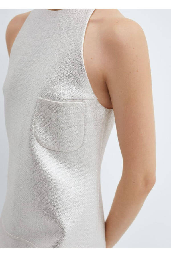 Foiled Short Dress - 6