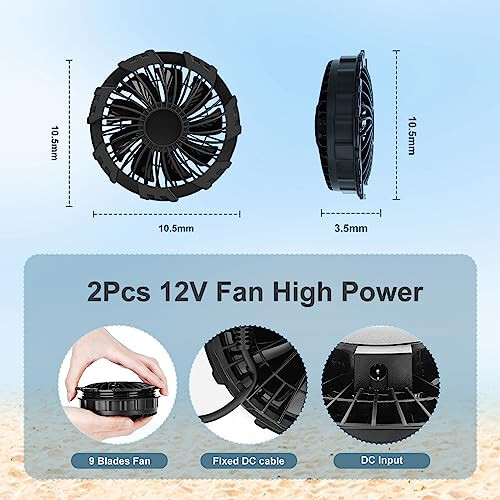 Foiueyga Cooling Vest for Men Women Hot Weather with 20000mAh Battery 12V Fans Air Conditioner Short Sleeve Jacket Fan Vest - 5