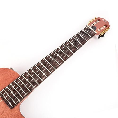 Fojill Elektrik Klasik Gitar Klasik Naylon Tel Seyahat Taşınabilir Gitarlar Maun Gövde Sap Gül Ağacı Perde Tahtası Gig Çantası İle (Doğal) - 6