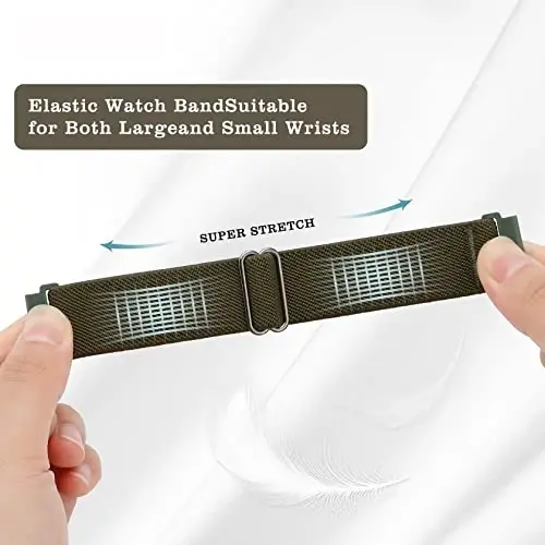 Folavii 20mm 22mm cho‘ziluvchan neylon KOSPET Tank M1 Pro/M1/M2/M3/T2/T3 aqlli soat tasmalariga mos keladi, AMAZTIM C20 Pro/C20/M2/T2 elastik sport tasmasi uchun tez o‘rnatiladigan sozlanishi mumkin bo‘lgan almashtirish bilakuzuklari - 3