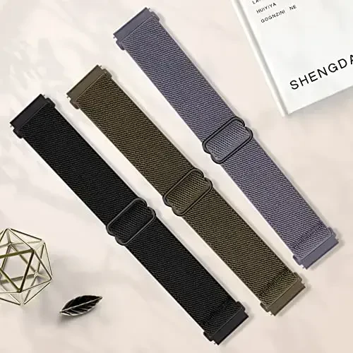 Folavii 20mm 22mm Stretchy Nylon Compatible with KOSPET Tank M1 Pro/M1/M2/M3/T2/T3 Smart Watch Bands, Quick Release Adjustable Replacement Wristbands for AMAZTIM C20 Pro/C20/M2/T2 Elastic Sport Strap - 3