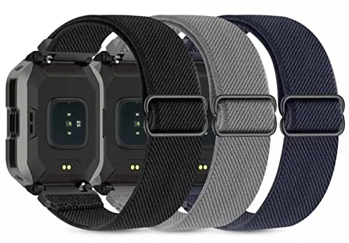 Folavii 20mm 22mm Stretchy Nylon Compatible with KOSPET Tank M1 Pro/M1/M2/M3/T2/T3 Smart Watch Bands, Quick Release Adjustable Replacement Wristbands for AMAZTIM C20 Pro/C20/M2/T2 Elastic Sport Strap - 1