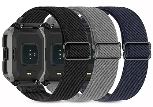 Folavii 20mm 22mm Stretchy Nylon Compatible with KOSPET Tank M1 Pro/M1/M2/M3/T2/T3 Smart Watch Bands, Quick Release Adjustable Replacement Wristbands for AMAZTIM C20 Pro/C20/M2/T2 Elastic Sport Strap - 1