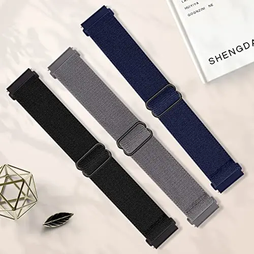 Folavii 20mm 22mm Stretchy Nylon Compatible with KOSPET Tank M1 Pro/M1/M2/M3/T2/T3 Smart Watch Bands, Quick Release Adjustable Replacement Wristbands for AMAZTIM C20 Pro/C20/M2/T2 Elastic Sport Strap - MODAZONE (1)