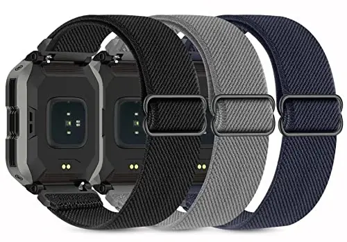 Folavii 20mm 22mm Stretchy Nylon Compatible with KOSPET Tank M1 Pro/M1/M2/M3/T2/T3 Smart Watch Bands, Quick Release Adjustable Replacement Wristbands for AMAZTIM C20 Pro/C20/M2/T2 Elastic Sport Strap - MODAZONE