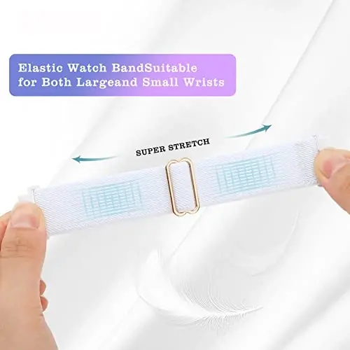 Folavii 20mm 22mm Stretchy Nylon KOSPET Tank M1 Pro/M1/M2/M3/T2/T3 Smart Watch Bands bilan mos, AMAZTIM C20 Pro/C20/M2/T2 uchun tez chiqariladigan sozlanishi almashtiriladigan bilaguzuklar Elastik Sport tasmasi - 3