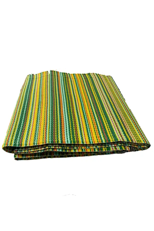 FOLDABLE PLASTIC MAT RUG OUTDOOR PICNIC CAMPING EXHIBITION DOUBLE STITCH-Green - 1