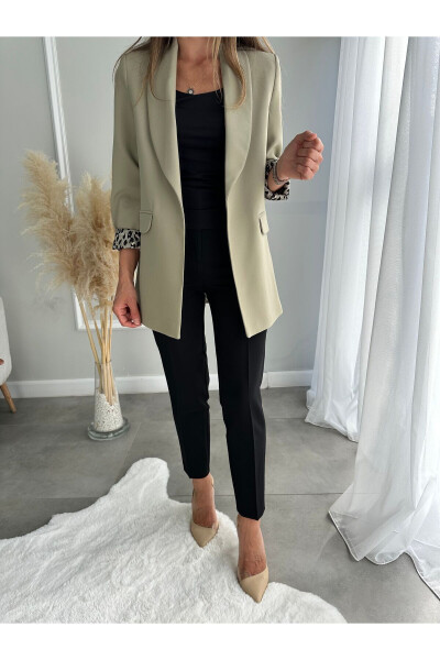 Folded Sleeve Blazer Jacket - 2