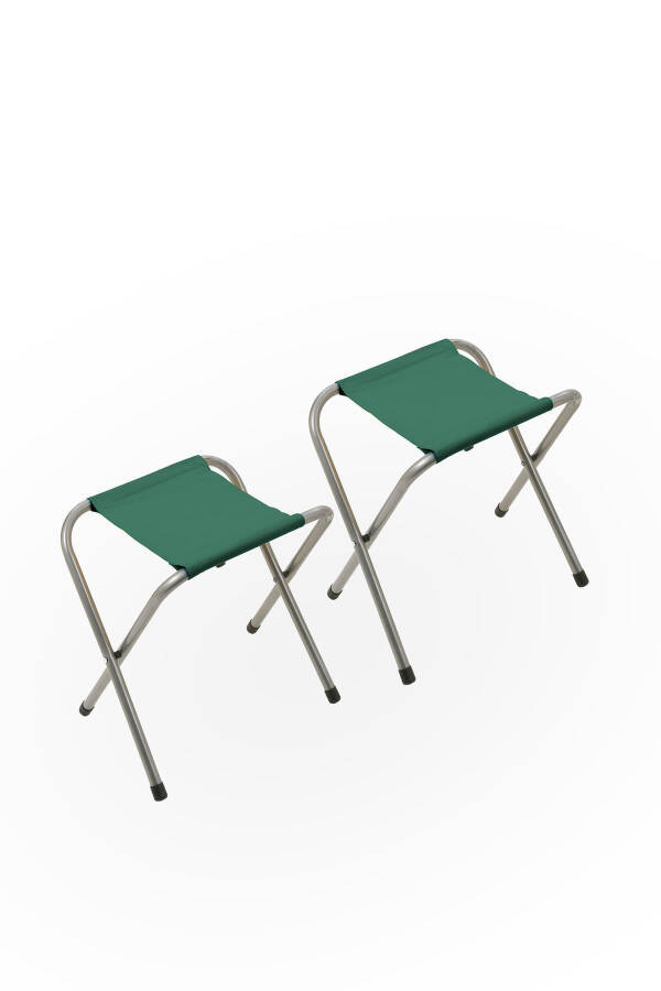 Folding Fisherman Stool, Camping Stool, Picnic Stool, Camping Chair - Khaki - **2 PCS** - 1