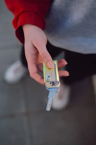 Folding Keyring Hologram - Unisex Men Women Minimal Gift Design Transparent Pvc Colorful - 1