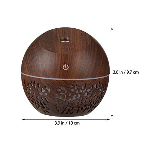 FOMIYES Office Humidifier Humidifier Night Light Wooden Grain Mini USB Essential Oil Diffuser Aroma Cool Mist Humidifier Portable for Office Home Bedroom Desktop Air Humidifier - 2