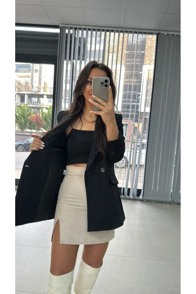 Foo Qora Blazer Ko'ylagi - 3