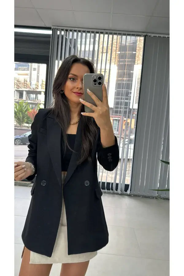 Foo Qora Blazer Ko'ylagi - 4