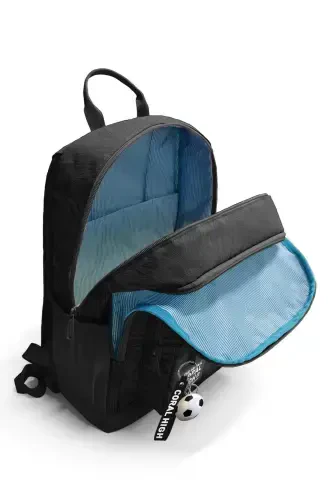 Football Patterned 3-Piece School Bag Set-Black - 6