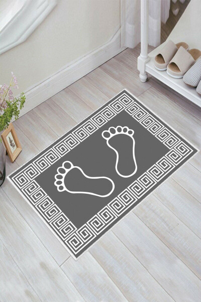 Footprint Bathroom Rug 40cmx60cm Grey Rug - 3