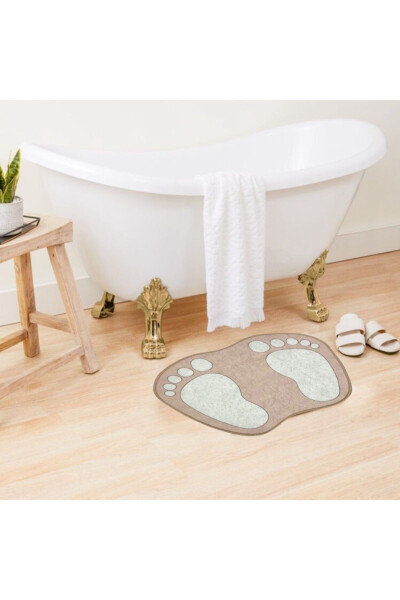 Footprint Pattern Bathroom Rug 40cmx60cm - 2