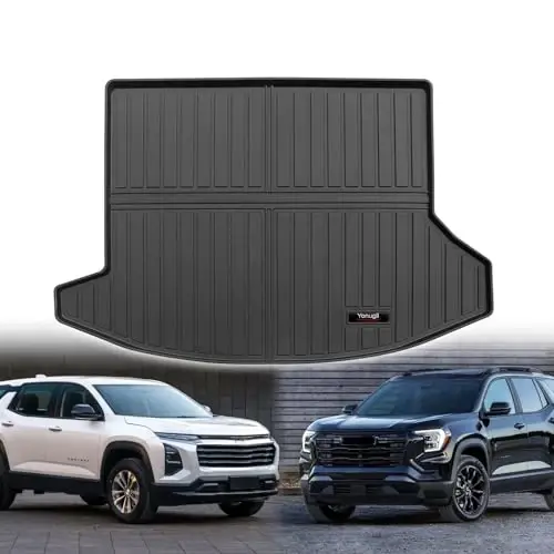 for 2025 2026 Chevy Equinox/GMC Terrain Trunk Cargo Mats Liner TPE All Weather Rubber Protection Mats for Chevy Equinox Accessories (Not for EV) - 1