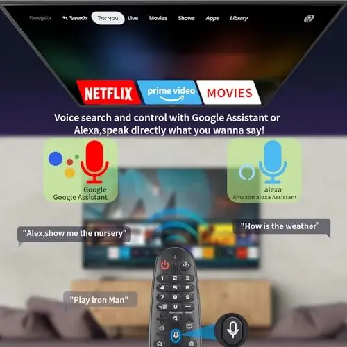 for LG-Magic-TV-Remote, for Most 2019-2025 LG Remote Control for Smart TVs | with Voice and Pointer Function, MR20GA, Air Mouse, 3 Shortcut Buttons - 3