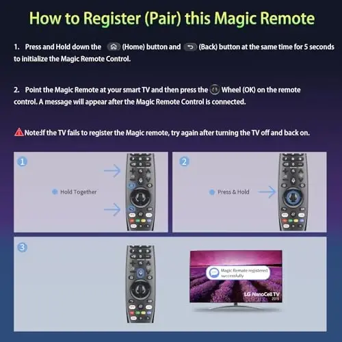 for LG-Magic-TV-Remote, for Most 2019-2025 LG Remote Control for Smart TVs | with Voice and Pointer Function, MR20GA, Air Mouse, 3 Shortcut Buttons - 6