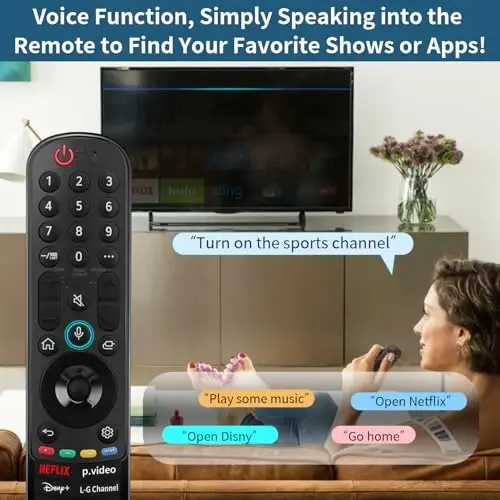 for LG-TV-Remote-Control-Replacement, for 2019-2025 LG Remote for Smart TVs | with Voice and Pointer Function, Air Mouse, for LG Magic Remote, 2-Year Warranty - GVIRTUE (1)