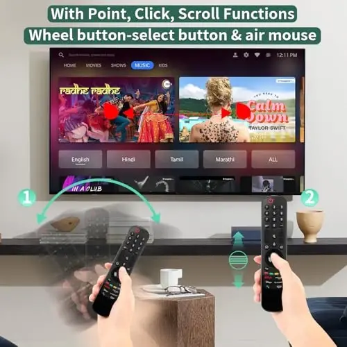 for LG-TV-Remote MR22GN, Voice Replacement for LG Magic Remote for 2022 OLED QNED NanoCell Series Smart TVs with Pointer and Voice Function - 4