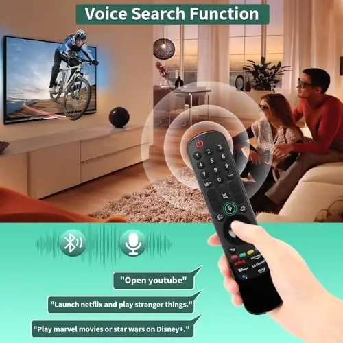 for LG-TV-Remote MR22GN, Voice Replacement for LG Magic Remote for 2022 OLED QNED NanoCell Series Smart TVs with Pointer and Voice Function 