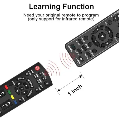 For Panasonic TV Remote Replacement, Compatible with All Panasonic LED/LCD/Viera Link/HDTV/ 3D Smart TVs 