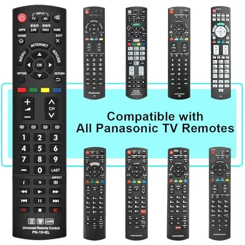 for Panasonic TV Remote Replacement, Compatible with All Panasonic LED/LCD/Viera Link/HDTV/ 3D Smart TVs - 2