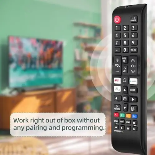 for Samsung Smart TV Remote, Remote Control Replacement for Samsung LED LCD QLED 4K 8K UHD 3D HDTV HDR Curved Crystal Smart TVs (BN59-01315J) - 4