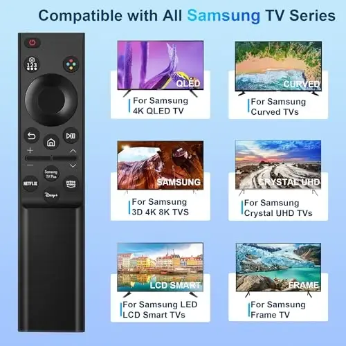 for Samsung TV Remote Control Replacement Universal for BN59-01388A, Compatible with Samsung Smart Curved QLED Frame LED LCD HDTV SUHD UHD 3D 4K 8K TVs - 2
