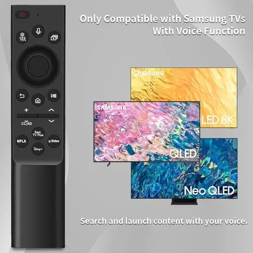 for Samsung-TV-Remote-Replacement, only Compatible for Samsung-Smart-TV-Remote with Voice Function, for QLED UHD HDR 4K 8K Smart TVs - GVIRTUE (1)