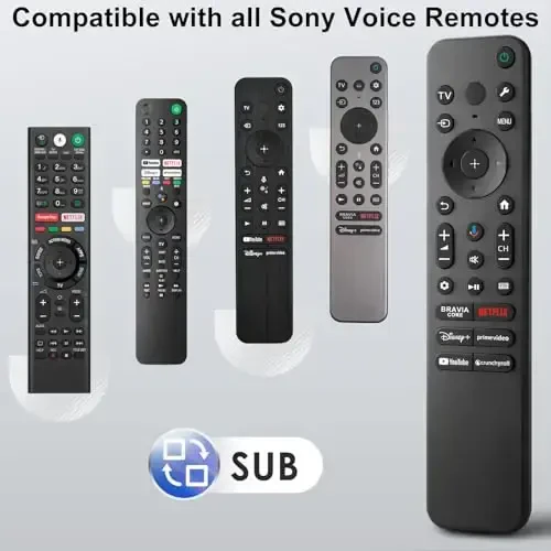 for Sony-TV-Remote-Control, Replacement for Sony Bravia TV Remote for All Smart LED OLED Series TVs with Voice Function - 4