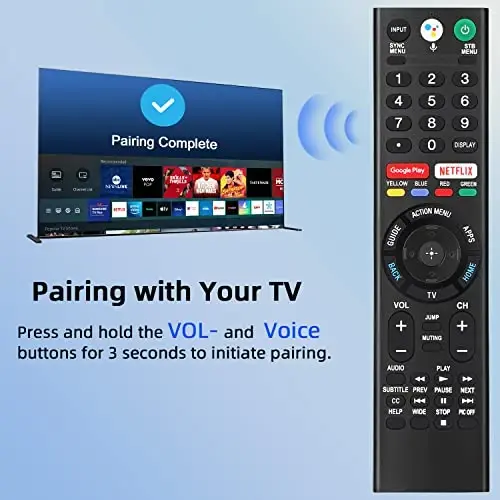 for Sony-TV-Remote-Voice, Replacement for Sony Bravia Remote RMF-TX310U for All OLED LED Smart TVs with Voice Control, 1-Year Warranty - 5