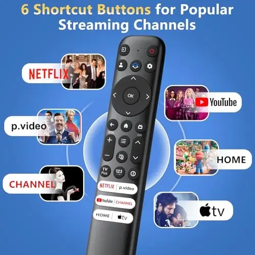 for TCL-Google-TV-Remote Control Replacement,RC813 Compatible with TCL Smart TVs QM8/QM7/S5/S4/S3/Q7/Q6/Q5 Series(Not for Roku TVs) - 5