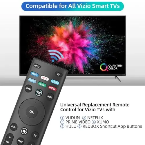 for VIZIO-Smart-TV-Remote-Control, Universal Replacement XRT140 for VIZIO All LED LCD HD 4K UHD HDR Smart TVs - 5