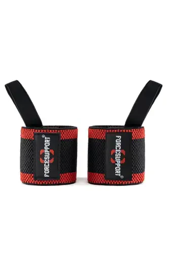 Force Fitness Crossfit Body Вес Поддержка Браслет Черно-красная Полоса (2 ШТ.) Шк-122-Красный - 2