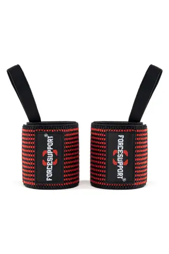 Force Fitness Crossfit Bodyweight Support Wristband Black-red Embroidered (2 PCS) Şk-123 - 5