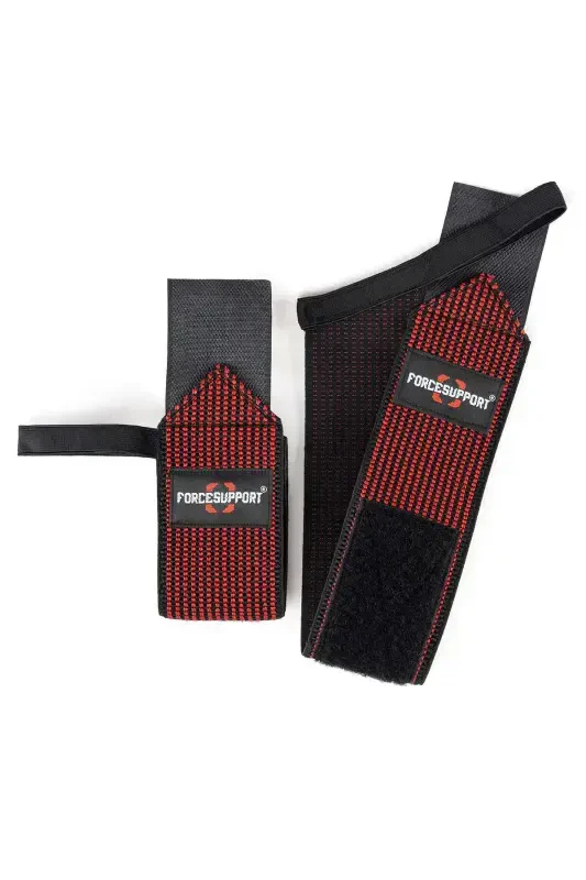 Force Fitness Crossfit Bodyweight Support Wristband Black-red Embroidered (2 PCS) Şk-123 - 3