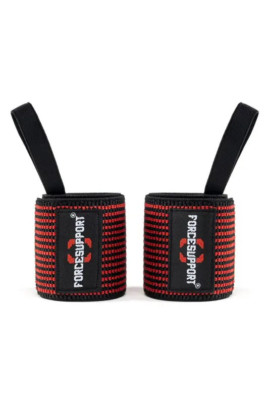 Force Fitness Crossfit Tana Og'irligi Qo'llab-quvvatlash Bilaguzuklari Qora-qizil Kashtalangan (2 dona) Shk-123 - 2