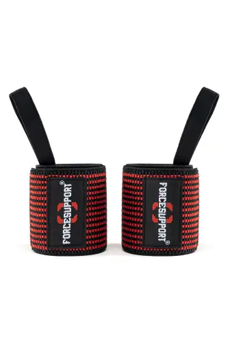 Force Fitness Crossfit Tana Og'irligi Qo'llab-quvvatlash Bilaguzuklari Qora-qizil Kashtalangan (2 dona) Shk-123 - FORCE SUPPORTS (1)