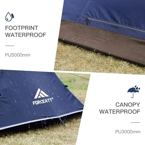 Forceatt Camping Tent 2 Person, Backpacking Tent Waterproof & Windproof, Ultralight Instant Tent with Rain Fly for Camping, Hiking, Outdoor - 4