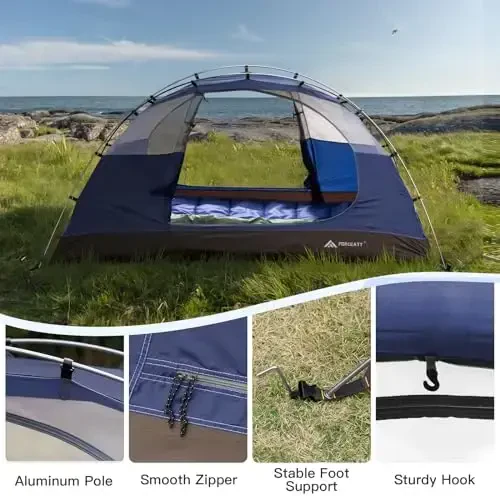 Forceatt Camping Tent 2 Person, Backpacking Tent Waterproof & Windproof, Ultralight Instant Tent with Rain Fly for Camping, Hiking, Outdoor - 3