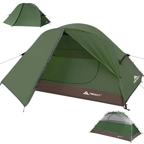 Forceatt Camping Tent 2 Person, Backpacking Tent Waterproof & Windproof, Ultralight Instant Tent with Rain Fly for Camping, Hiking, Outdoor - FORCEATT