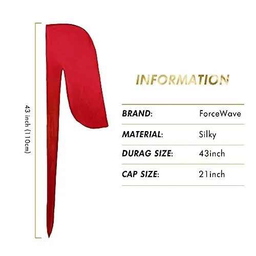 ForceWave erkaklar uchun ipak durag to'lqin shapkasi erkaklar ayollar uchun atlas dorag 360 to'lqin - 5