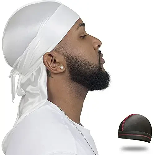 ForceWave erkaklar uchun ipak durag to'lqin shapkasi erkaklar ayollar uchun atlas dorag 360 to'lqin - FORCEWAVE