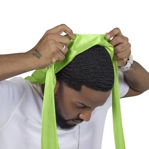ForceWave erkaklar uchun ipak durag to‘lqin shapkasi erkaklar ayollar uchun atlas dorag 360 to‘lqin - 3