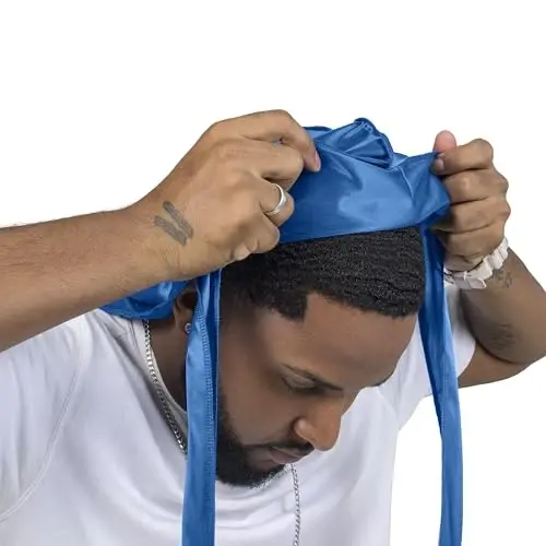 ForceWave erkaklar uchun ipakday durag to'lqin shapkasi erkaklar ayollar uchun atlas dorag 360 to'lqin - 3
