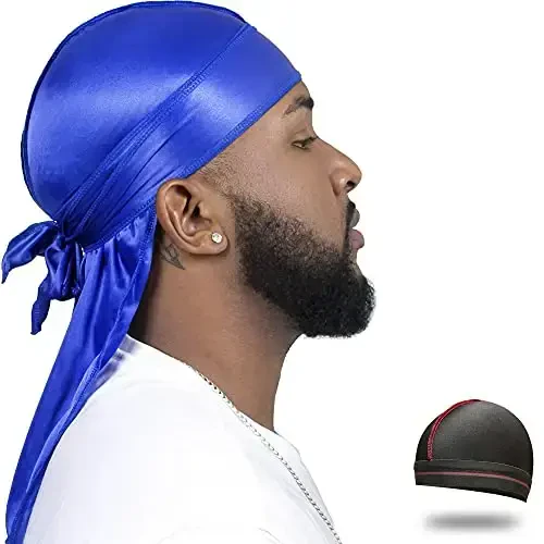 ForceWave erkaklar uchun ipakday durag Wave Cap erkaklar ayollar uchun atlas dorag 360 Wave - 1