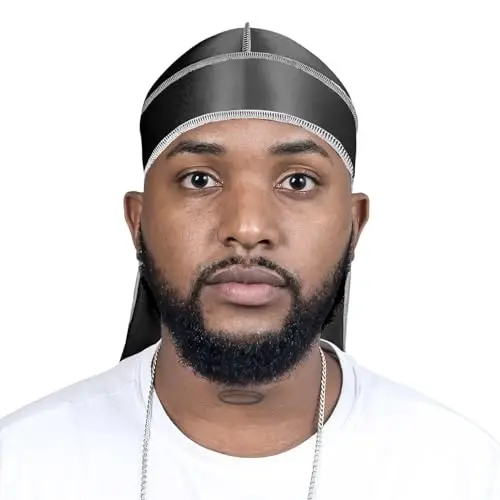 ForceWave Silky Durag for Men Wave Cap Satin Dorag for Men Women 360 Wave - 3